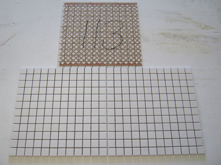 0113-Vileroy og Boch Mat hvid mosaik Væg/gulv flise - 30x30cm (23x23) 4 m² - Kr.200 i alt